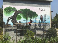 ��Ԫ��Ϫ��ˮ�໭������� ����ǽ�ϻ���Ļ�����